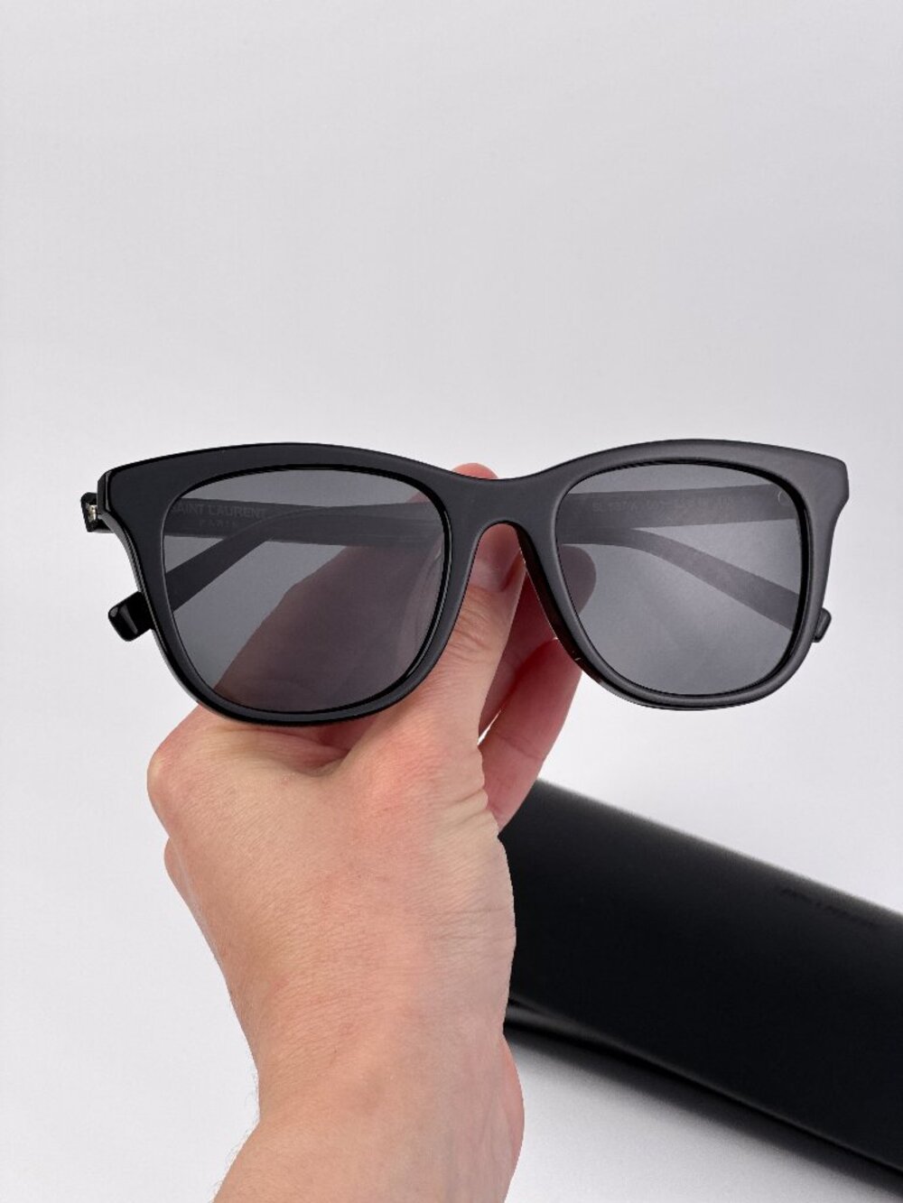 Saint Laurent Men’s Sunglasses Black Square SL587/K 001 NEW AUTHENTIC